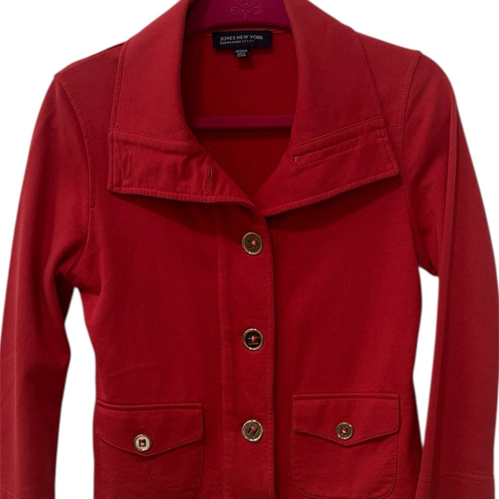 Jones New York Vibrant Red Blazer - Picture 3 of 6